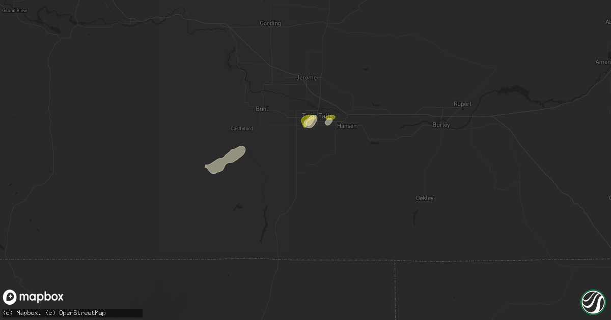 Hail map in Twin Falls, ID on August 21, 2014