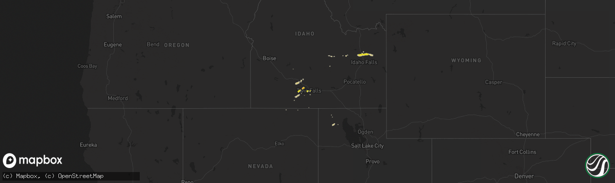 Hail map on August 21, 2014