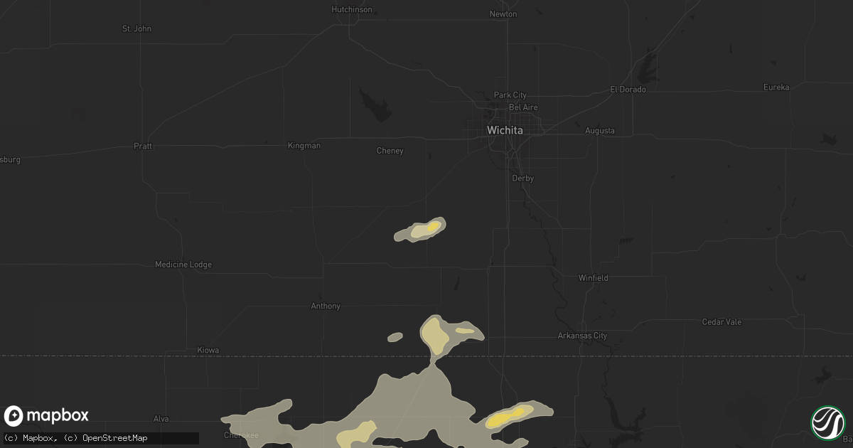 Hail map in Conway Springs, KS on August 21, 2015