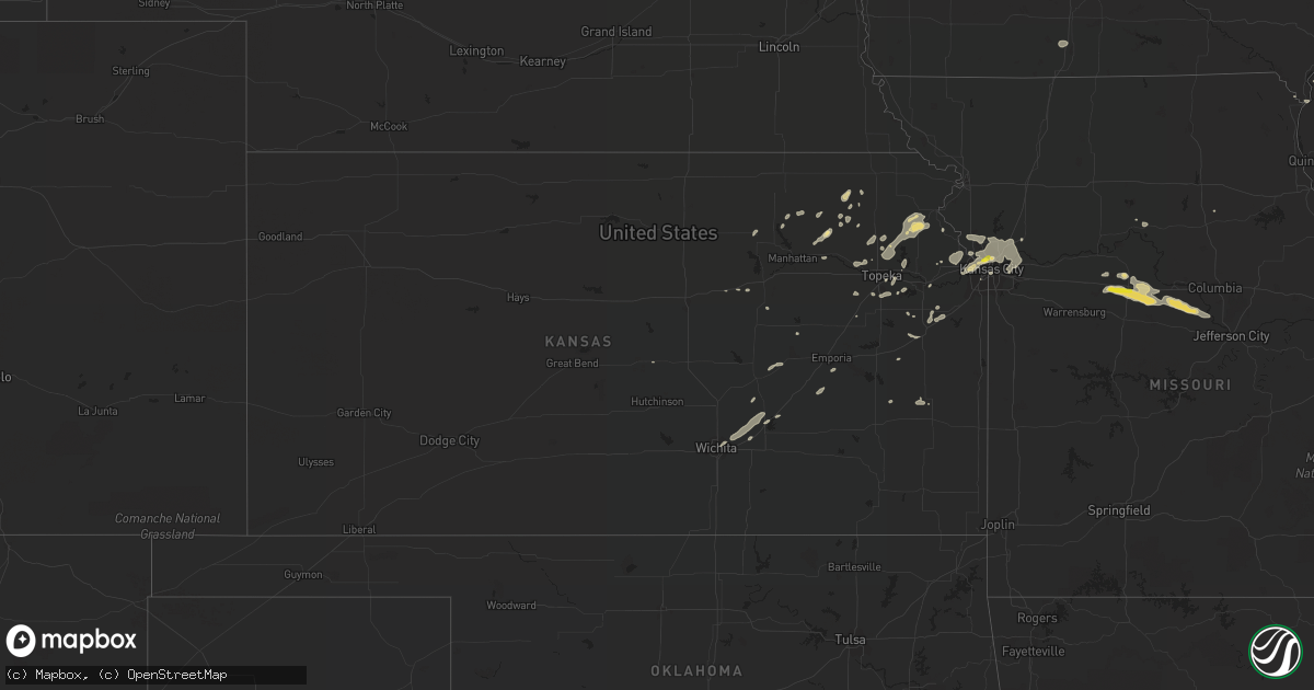 Hail map in Kansas on August 21, 2017