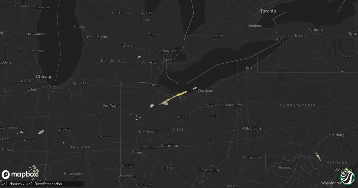 Hail map on August 21, 2017