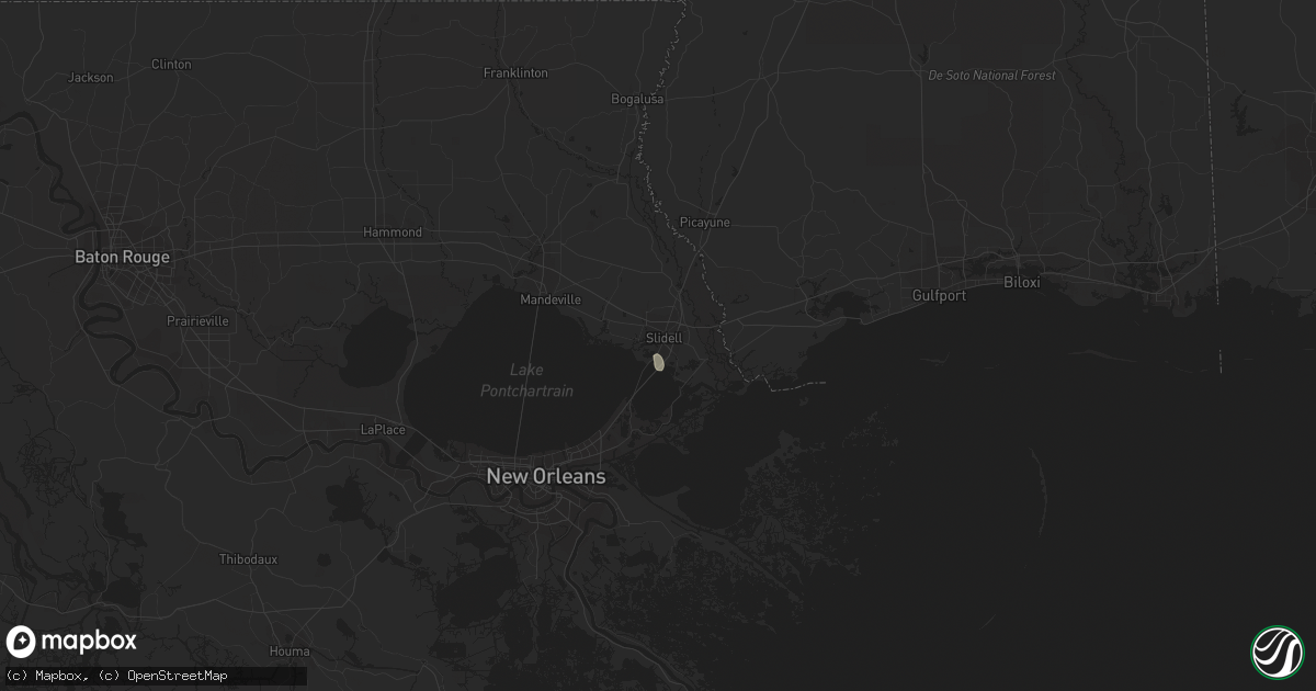 Hail map in Slidell, LA on August 21, 2018