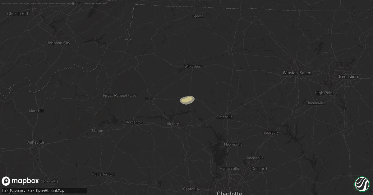 Hail map in Taylorsville, NC on August 21, 2018