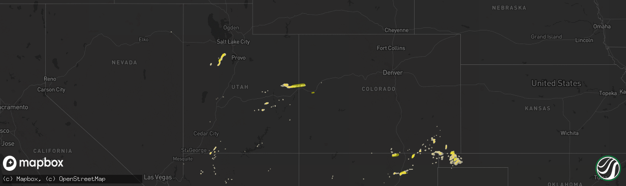 Hail map on August 21, 2018