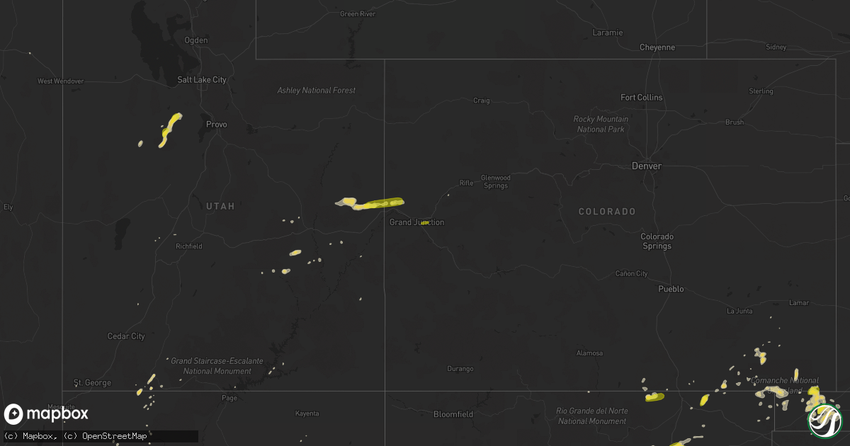 Hail map on August 21, 2018