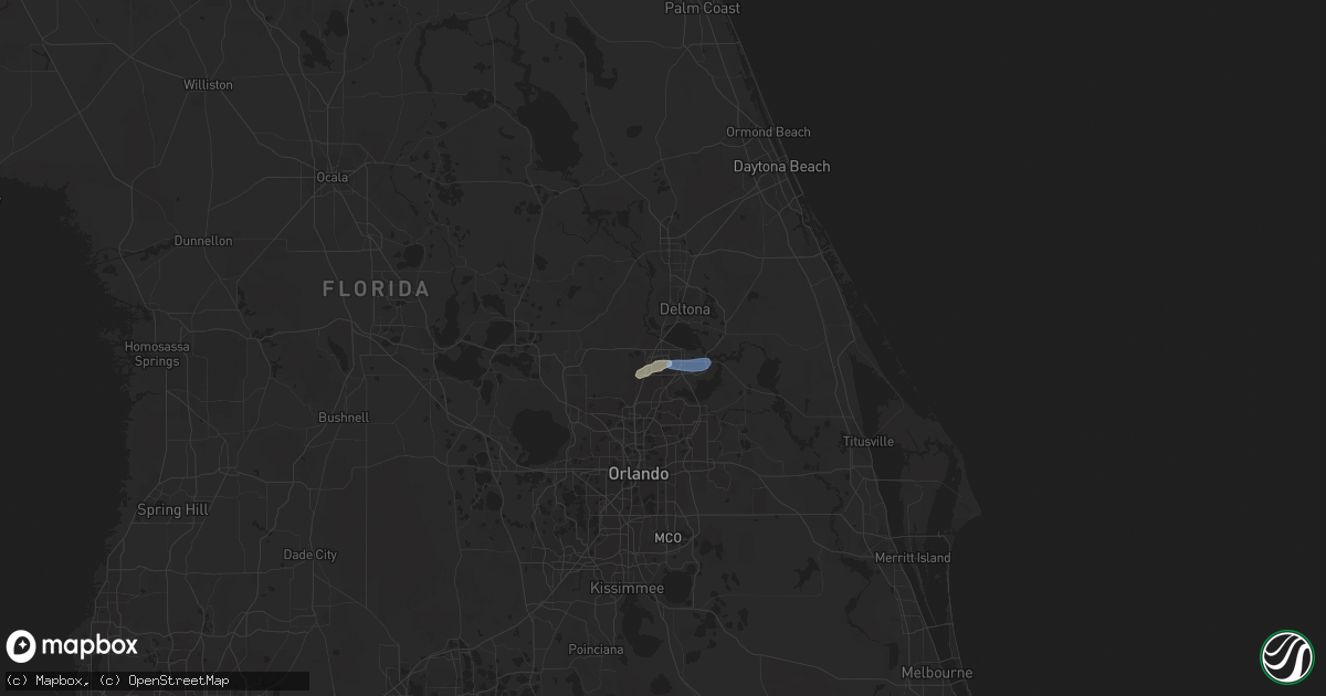 Hail map in Sanford, FL on August 21, 2020