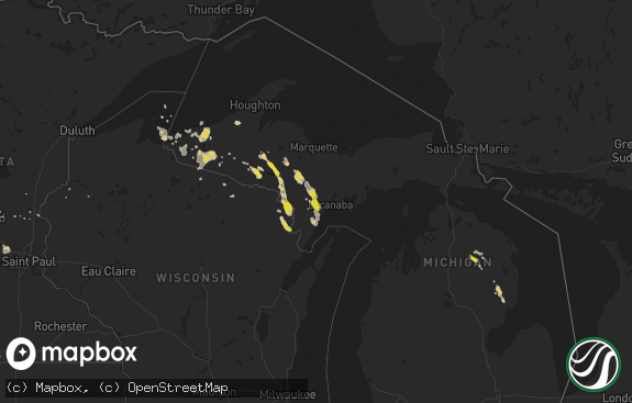 Hail map preview on 08-21-2020