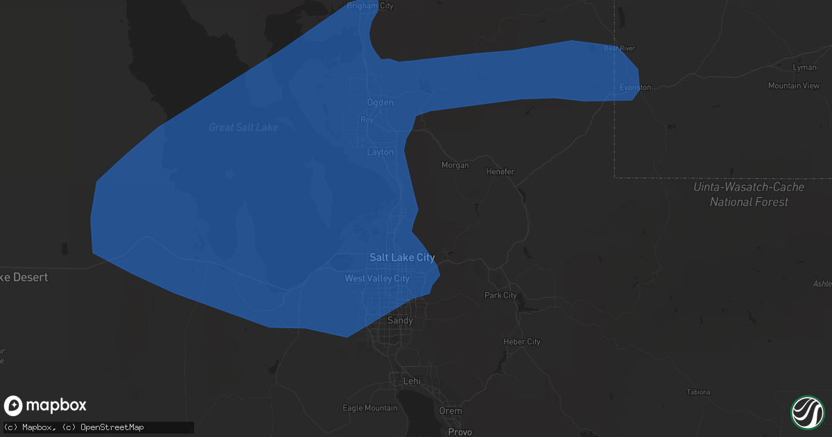 Hail map in Bountiful, UT on August 21, 2021