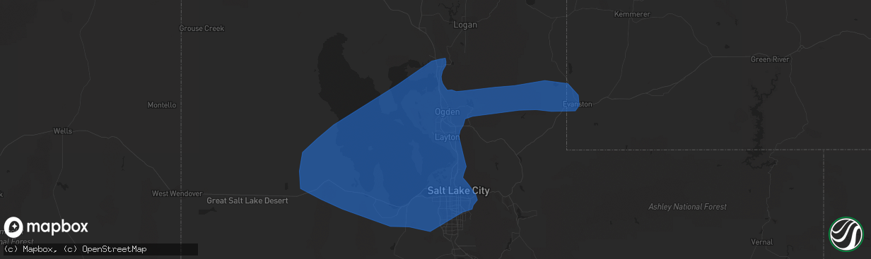 Hail map in Clearfield, UT on August 21, 2021