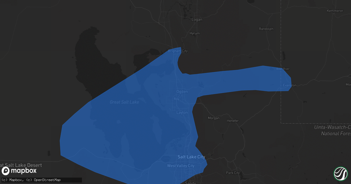 Hail map in Ogden, UT on August 21, 2021
