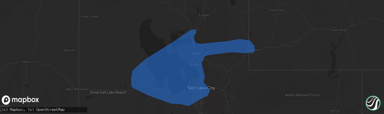 Hail map in Roy, UT on August 21, 2021