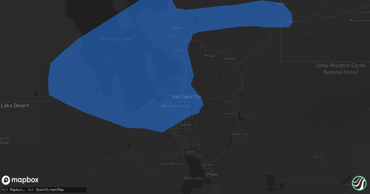 Hail map in Salt Lake City, UT on August 21, 2021