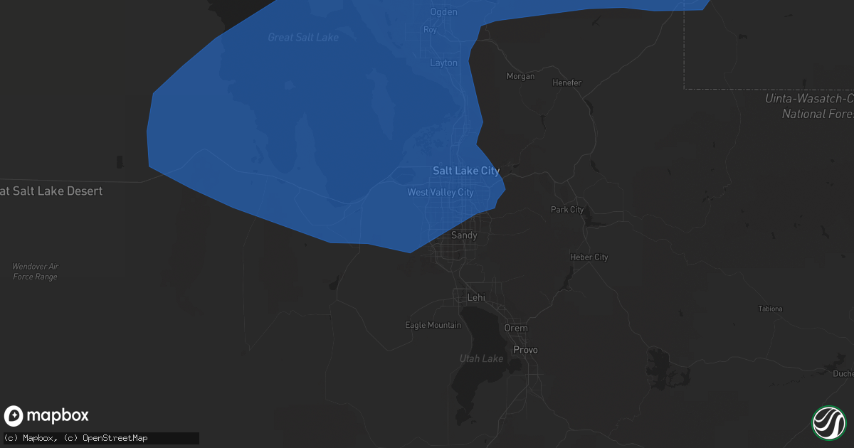 Hail map in West Jordan, UT on August 21, 2021