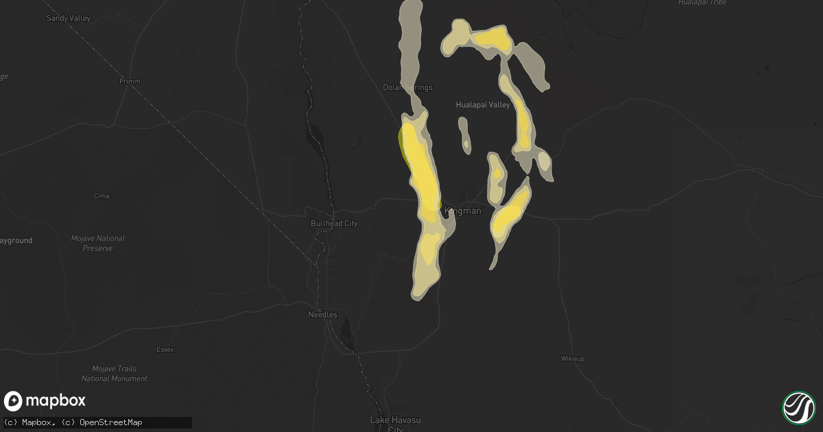 Hail map in Golden Valley, AZ on August 21, 2022