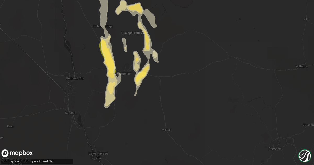 Hail map in Kingman, AZ on August 21, 2022