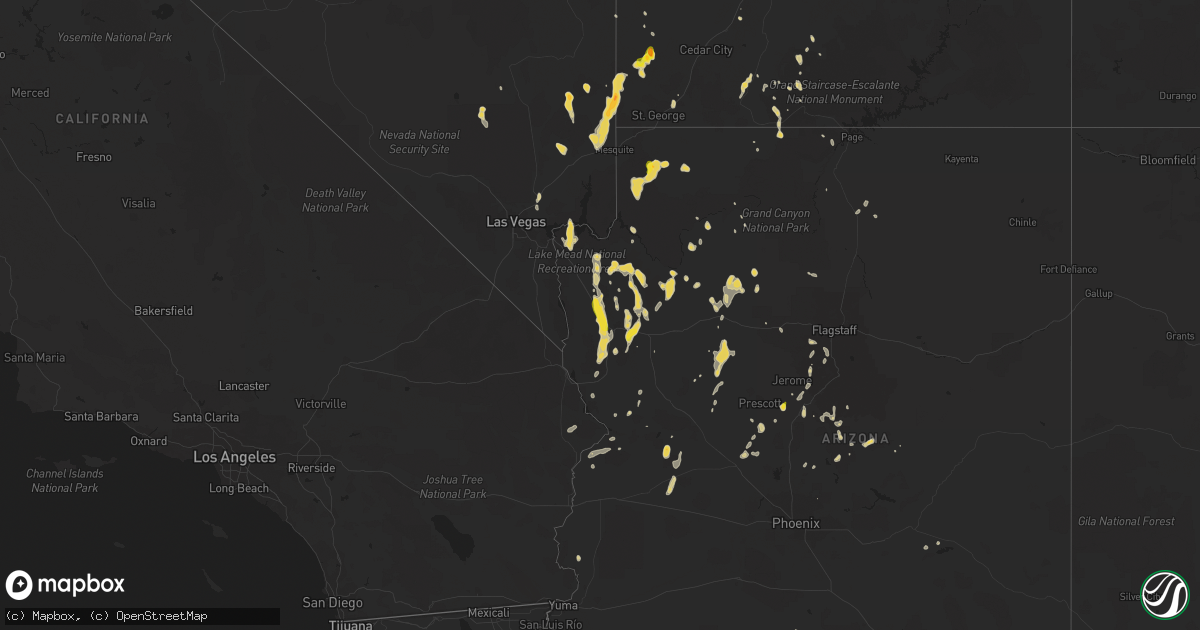 Hail map on August 21, 2022