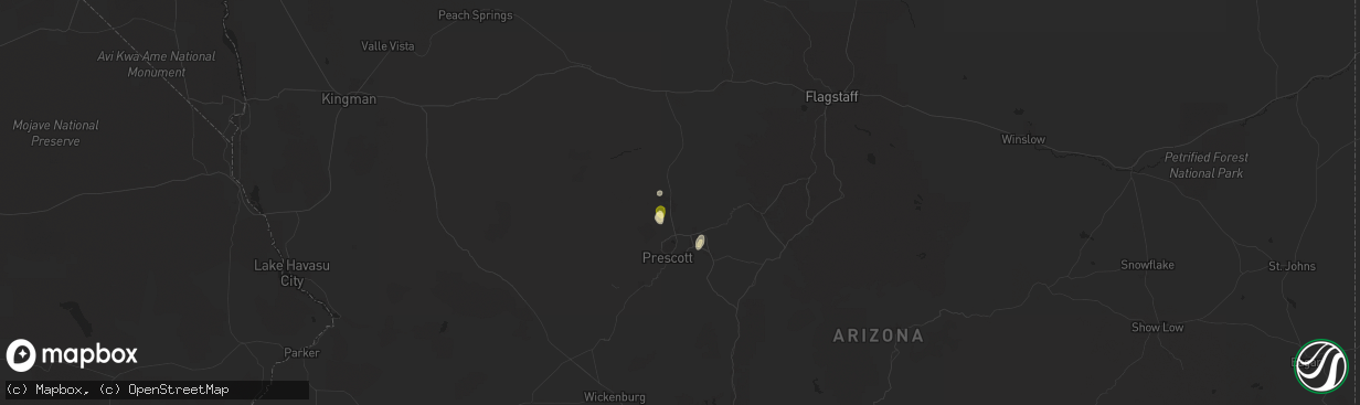 Hail map in Chino Valley, AZ on August 21, 2024