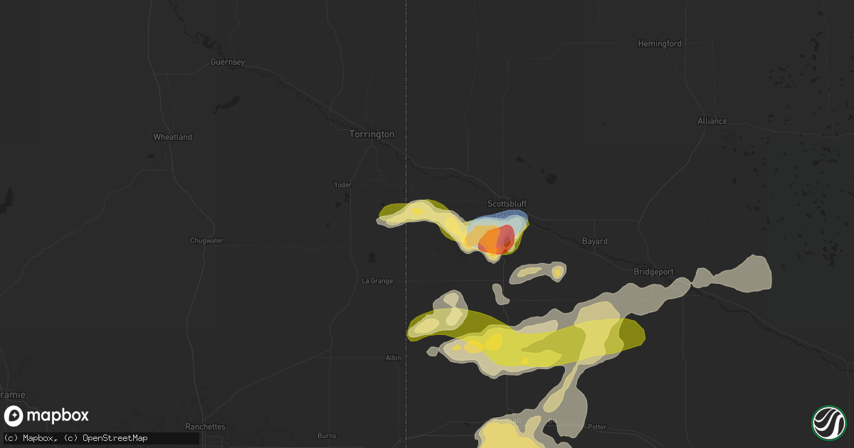 Hail map in Lyman, NE on August 21, 2024