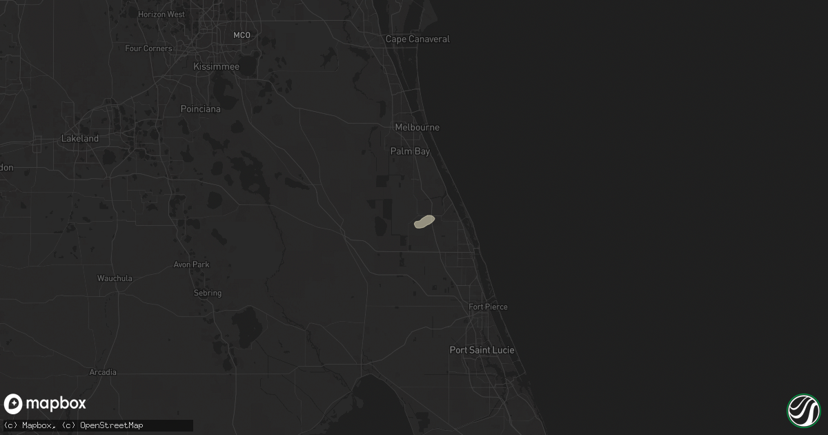 Hail map in Fellsmere, FL on August 21, 2025