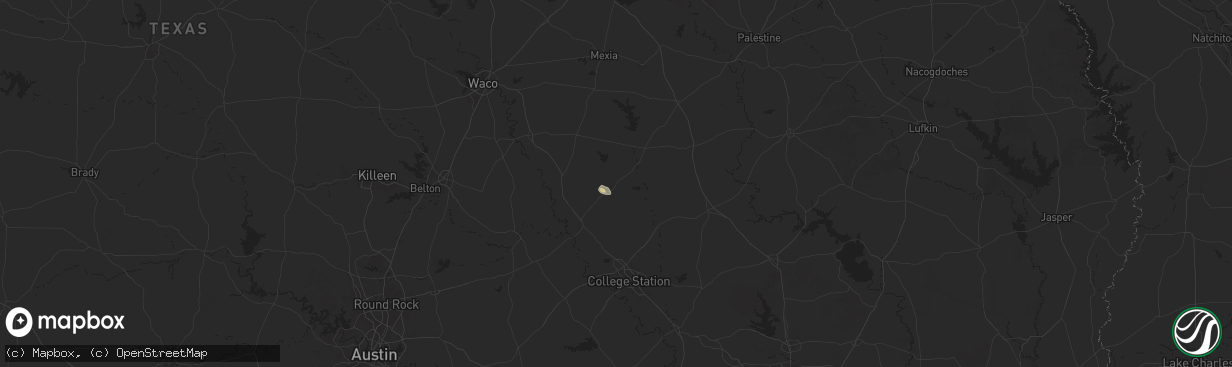 Hail map in Franklin, TX on August 21, 2025
