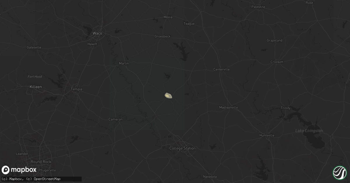 Hail map in Franklin, TX on August 21, 2025