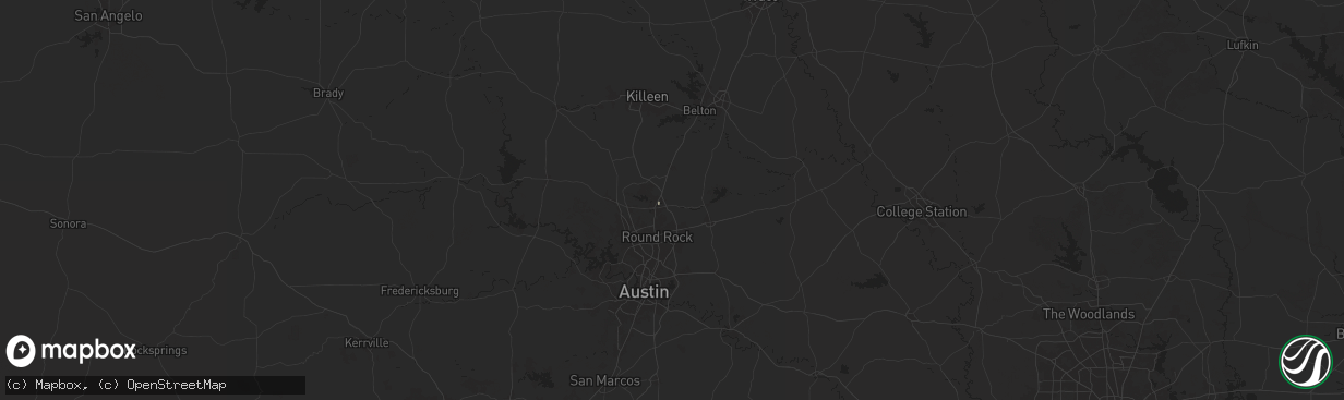 Hail map in Georgetown, TX on August 21, 2025