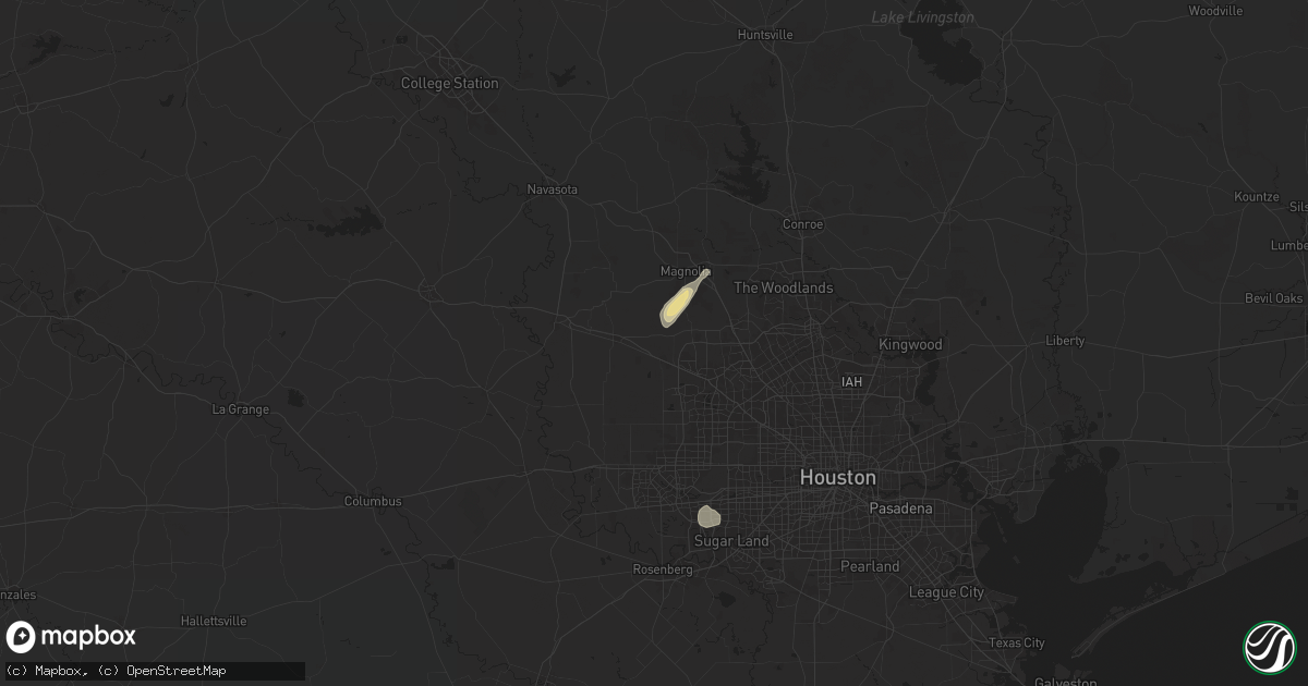 Hail map in Hockley, TX on August 21, 2025