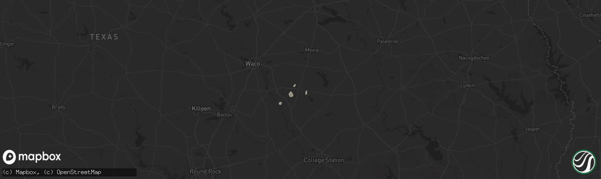 Hail map in Kosse, TX on August 21, 2025
