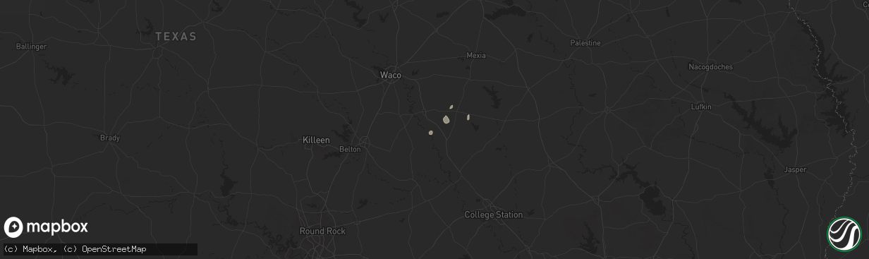 Hail map in Reagan, TX on August 21, 2025