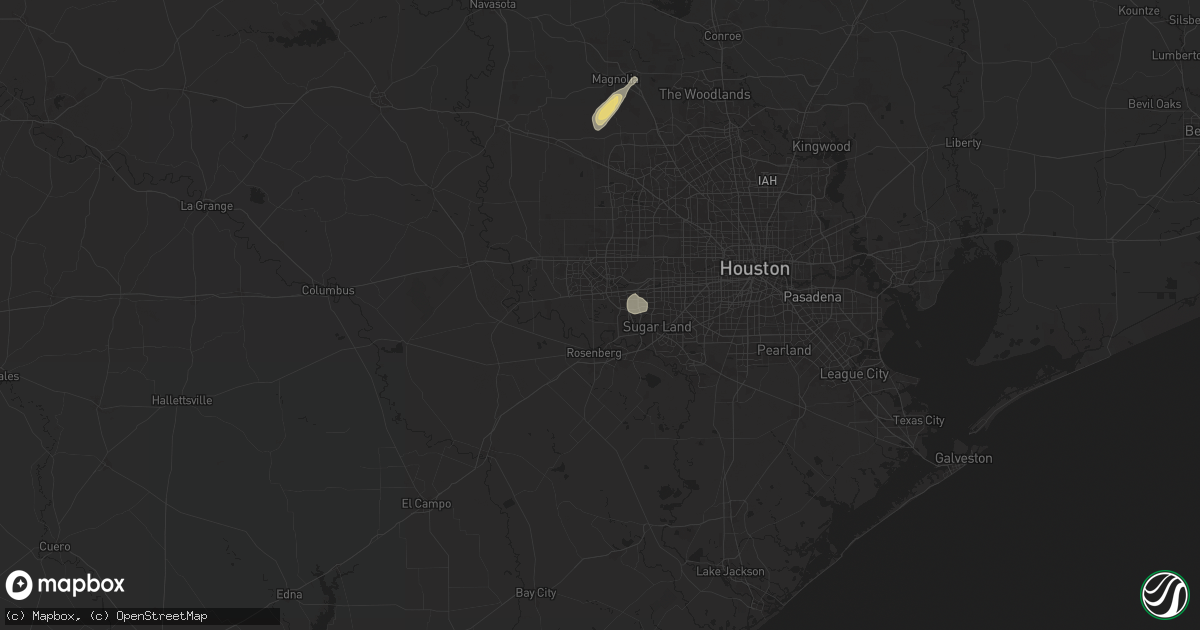 Hail map in Richmond, TX on August 21, 2025