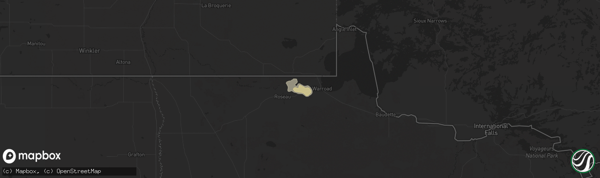 Hail map in Salol, MN on August 21, 2025
