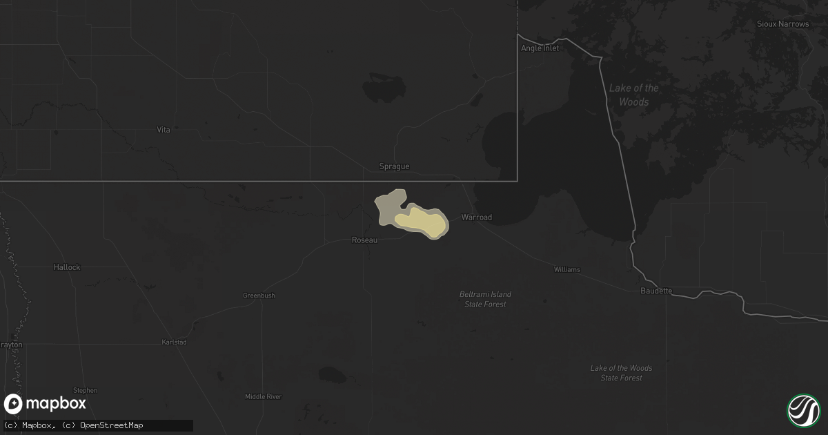 Hail map in Salol, MN on August 21, 2025