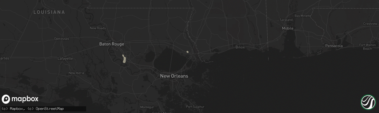 Hail map in Slidell, LA on August 21, 2025