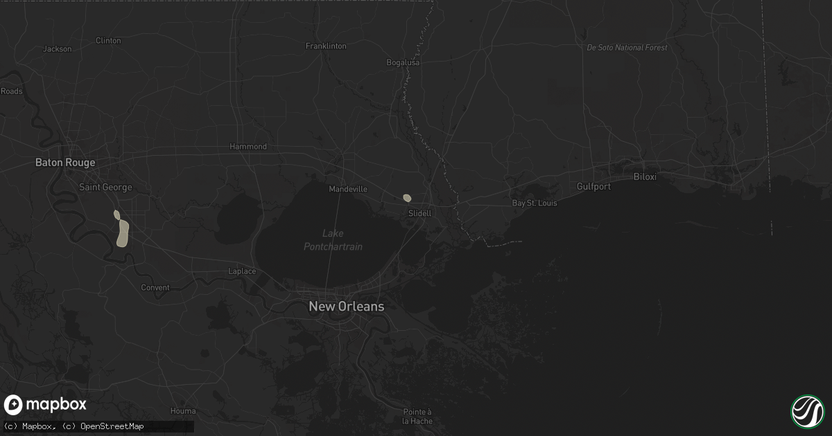Hail map in Slidell, LA on August 21, 2025
