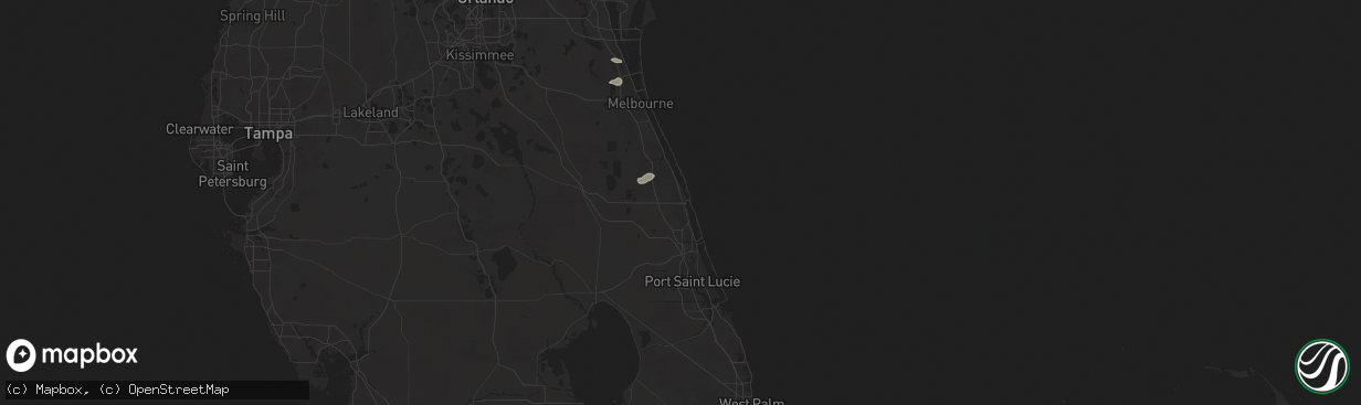 Hail map in Vero Beach, FL on August 21, 2025