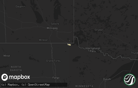 Hail map preview on 08-21-2025