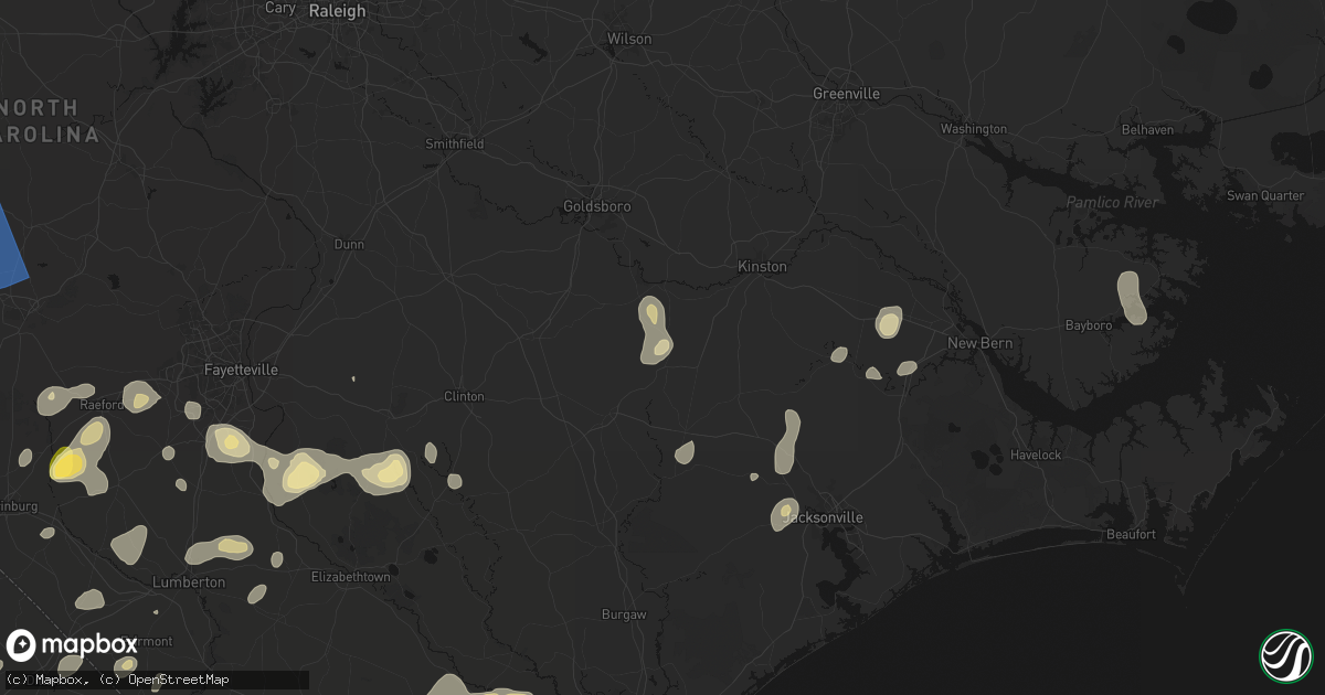 Hail map in Albertson, NC on August 21, 2026