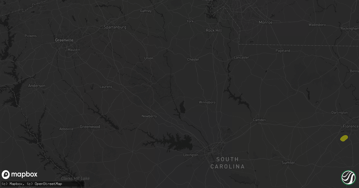 Hail map in Blair, SC on August 21, 2026