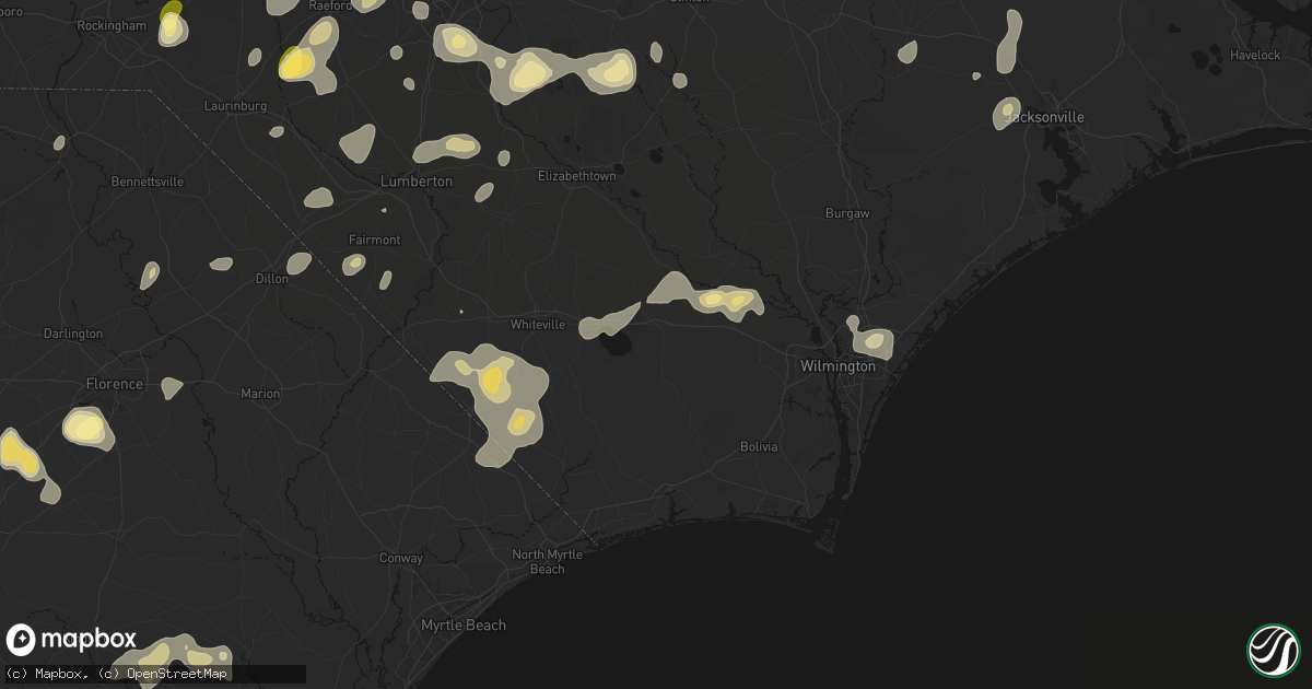 Hail map in Bolton, NC on August 21, 2026