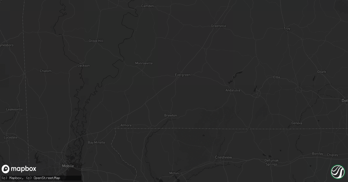 Hail map in Castleberry, AL on August 21, 2026