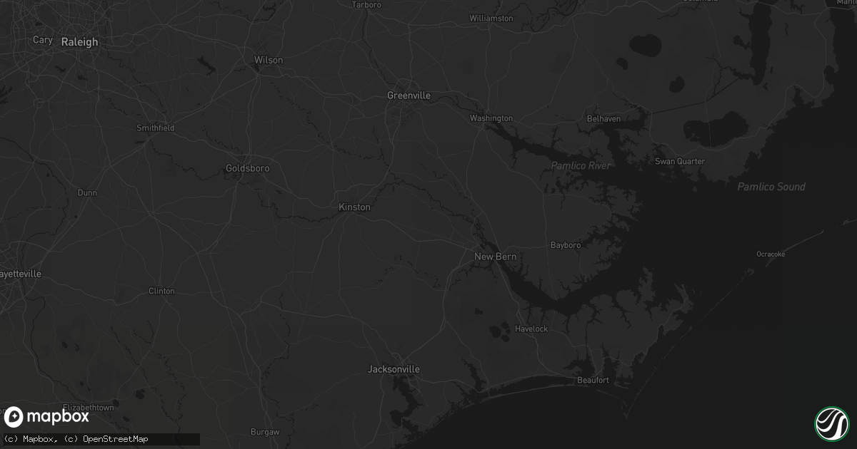 Hail map in Cove City, NC on August 21, 2026