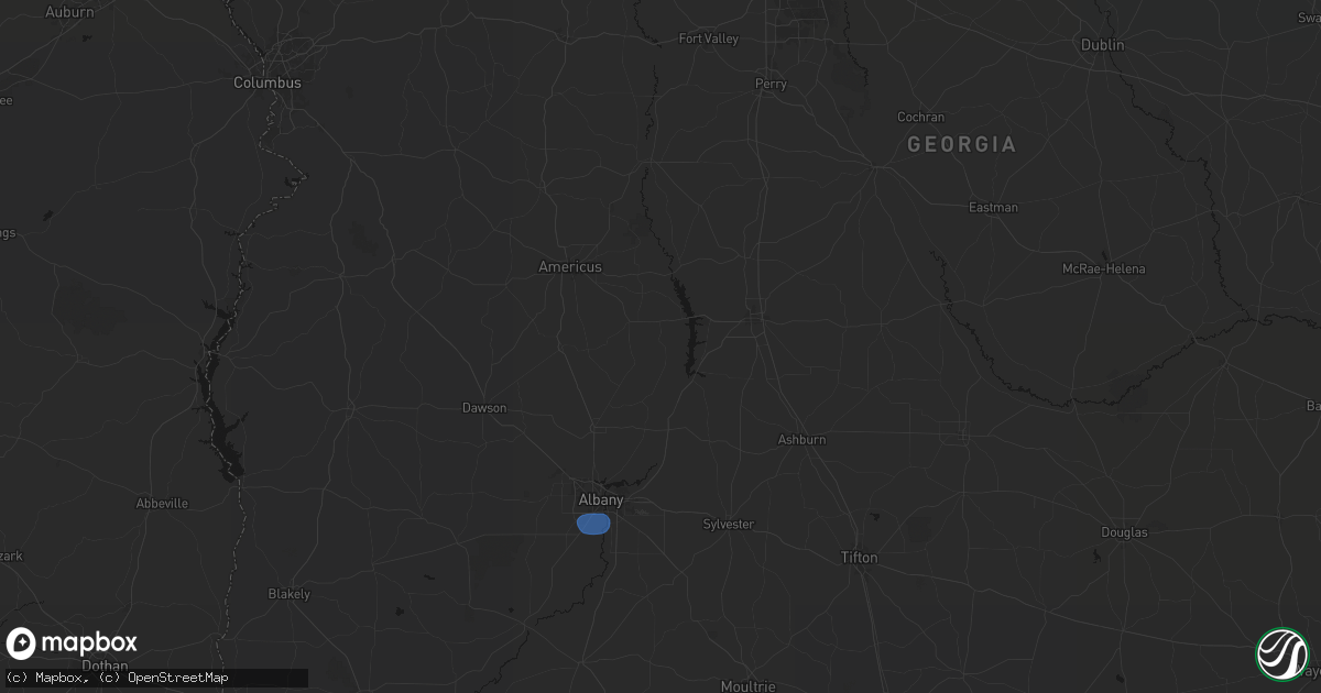 Hail map in De Soto, GA on August 21, 2026