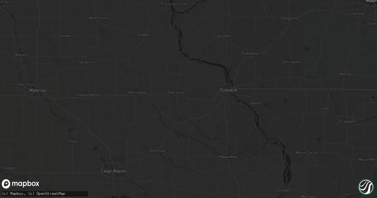 Hail map in Farley, IA on August 21, 2026
