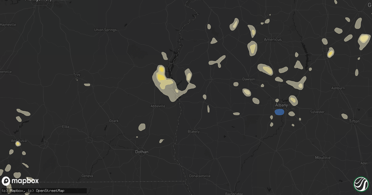 Hail map in Fort Gaines, GA on August 21, 2026