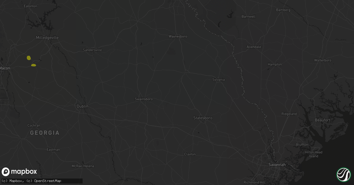 Hail map in Garfield, GA on August 21, 2026