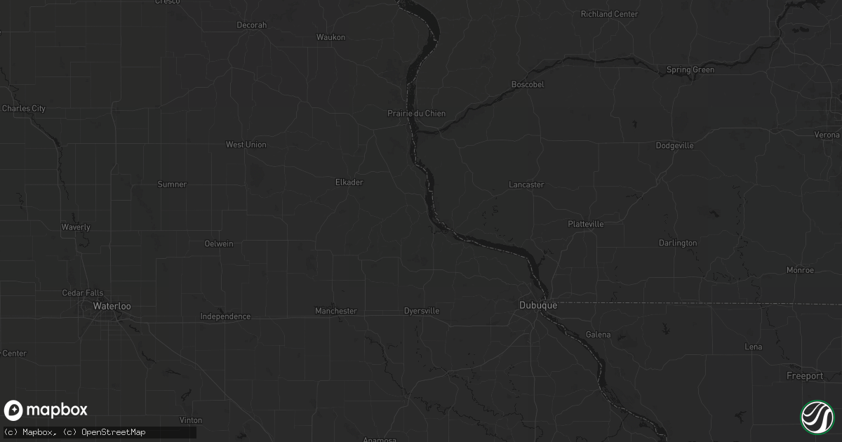 Hail map in Guttenberg, IA on August 21, 2026