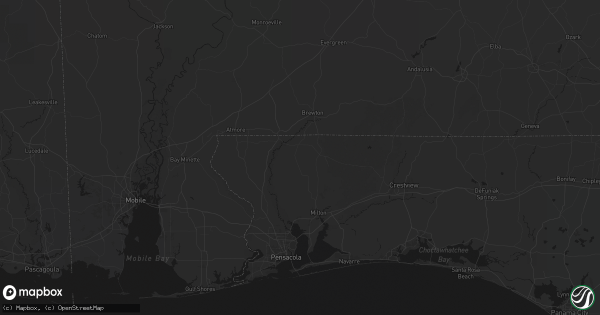 Hail map in Jay, FL on August 21, 2026