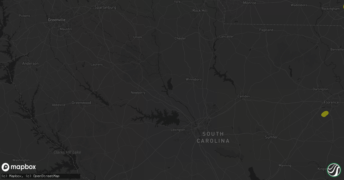 Hail map in Jenkinsville, SC on August 21, 2026