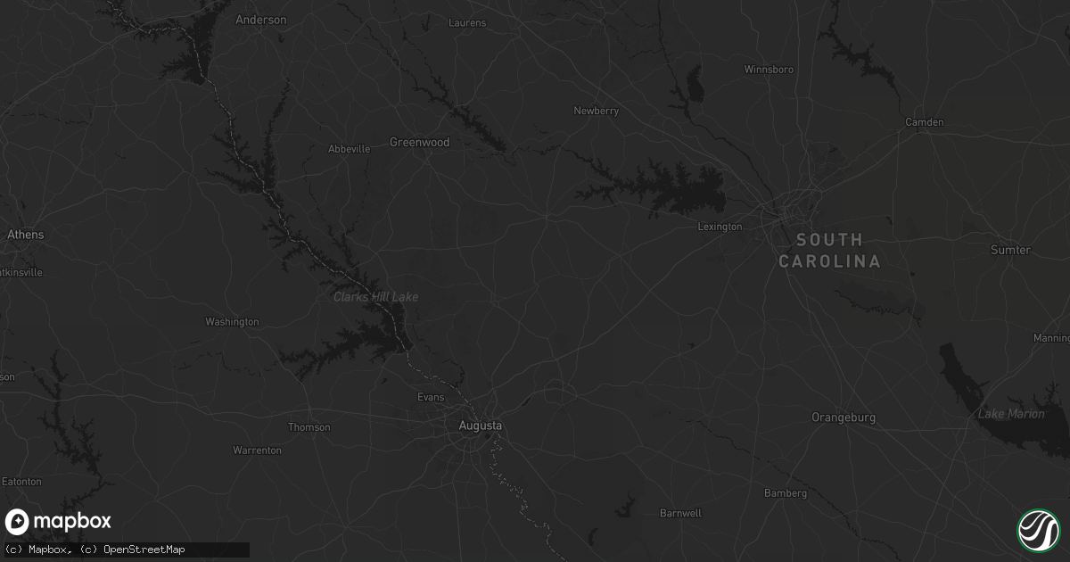Hail map in Johnston, SC on August 21, 2026