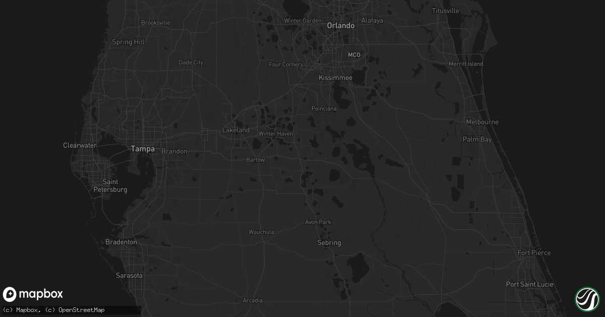 Hail map in Lake Wales, FL on August 21, 2026